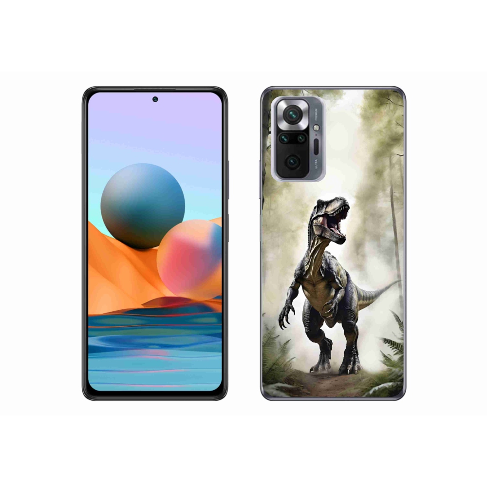 Gelový kryt mmCase na Xiaomi Redmi Note 10 Pro - naštvaný T-Rex