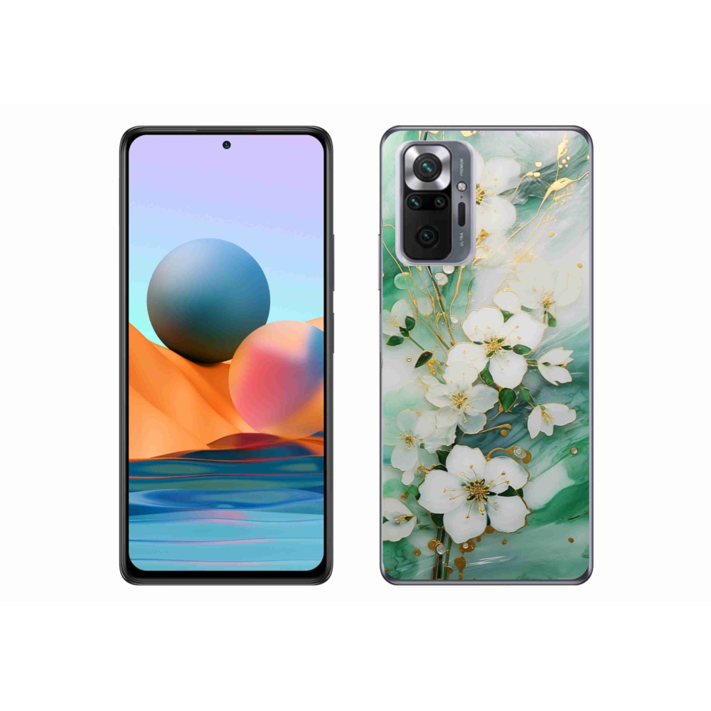 Gelový kryt mmCase na Xiaomi Redmi Note 10 Pro - něžné květy