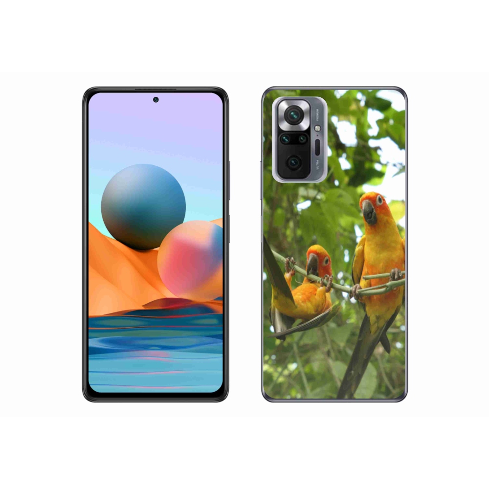 Gelový kryt mmCase na Xiaomi Redmi Note 10 Pro - papoušci aratingy
