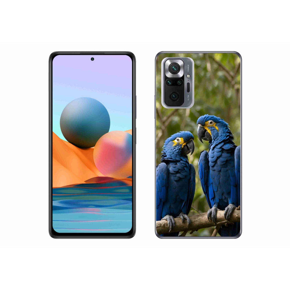 Gelový kryt mmCase na Xiaomi Redmi Note 10 Pro - papouščí duo