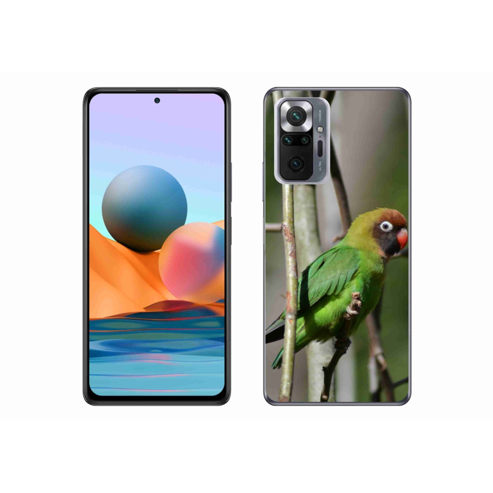 Gelový kryt mmCase na Xiaomi Redmi Note 10 Pro - papoušek agapornis