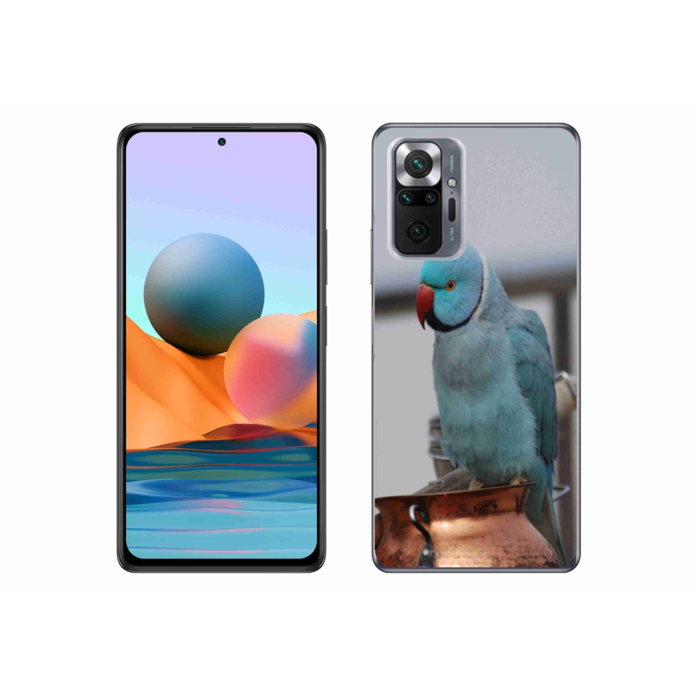 Gelový kryt mmCase na Xiaomi Redmi Note 10 Pro - papoušek alexandr modrý