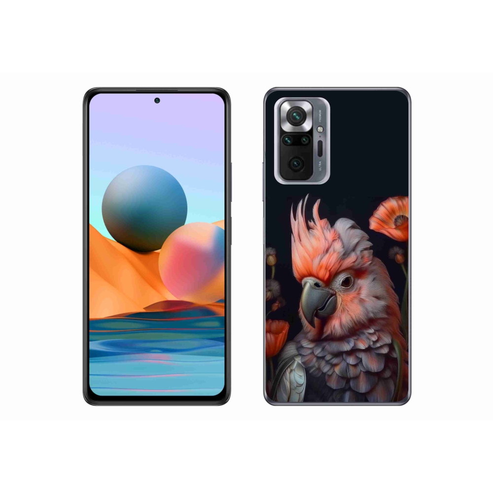 Gelový kryt mmCase na Xiaomi Redmi Note 10 Pro - papoušek kakadu v barvách