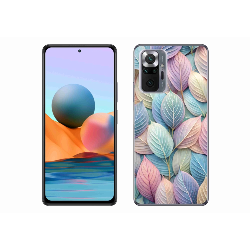 Gelový kryt mmCase na Xiaomi Redmi Note 10 Pro - pastelové listy