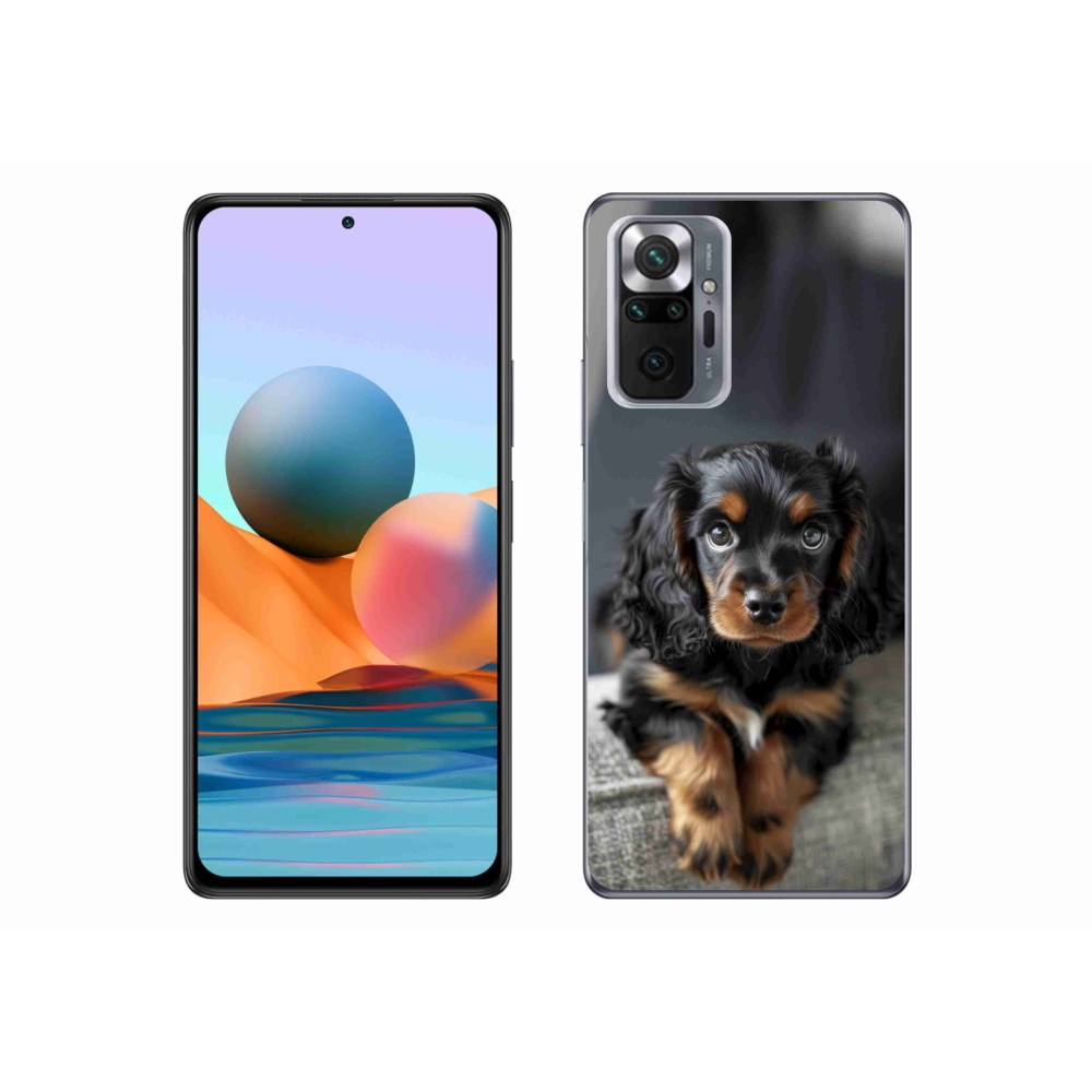 Gelový kryt mmCase na Xiaomi Redmi Note 10 Pro - roztomilý dlouhosrstý jezevčík