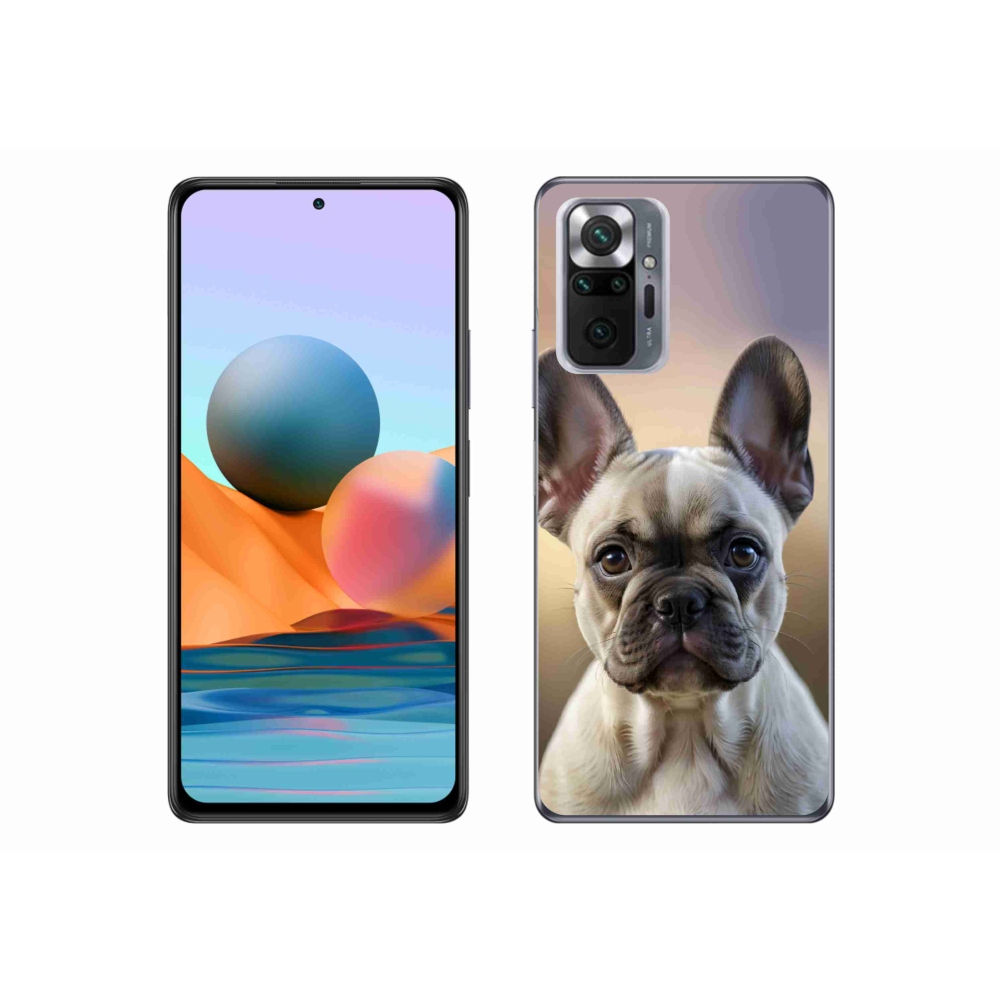 Gelový kryt mmCase na Xiaomi Redmi Note 10 Pro - roztomilý francouzský buldoček
