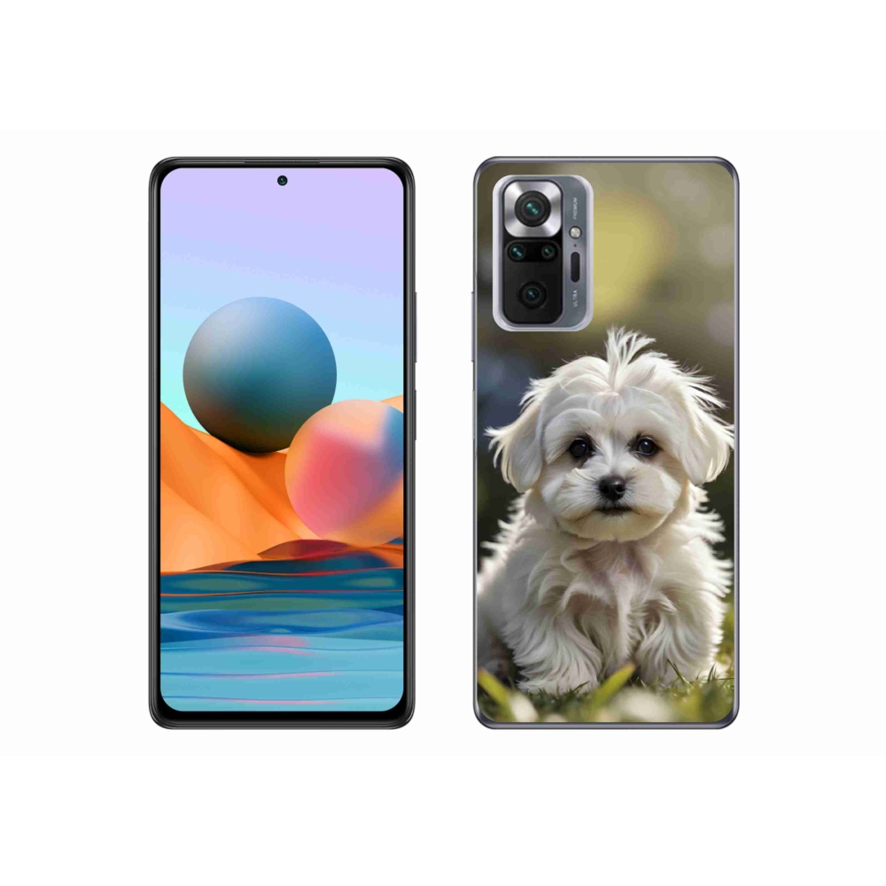Gelový kryt mmCase na Xiaomi Redmi Note 10 Pro - roztomilý maltézský psík