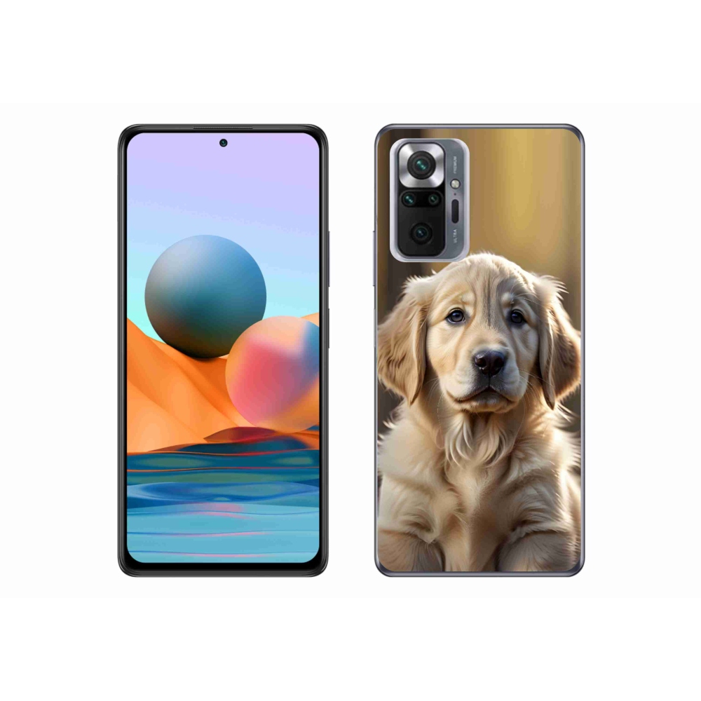 Gelový kryt mmCase na Xiaomi Redmi Note 10 Pro - roztomilý zlatý retrívr