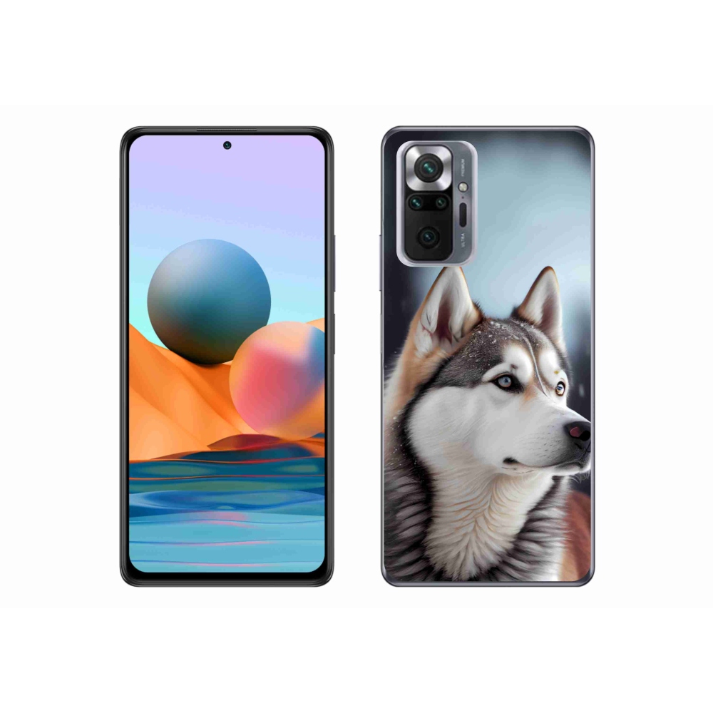 Gelový kryt mmCase na Xiaomi Redmi Note 10 Pro - sibiřský husky