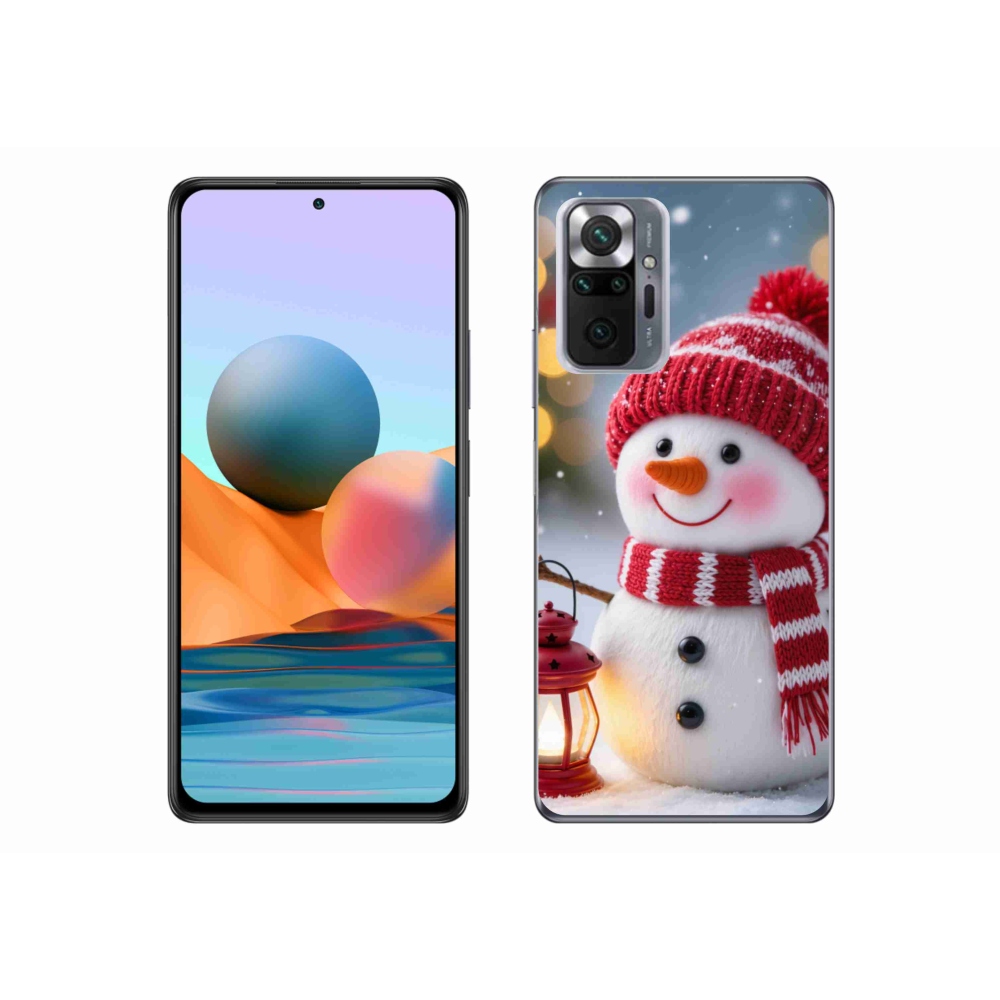 Gelový kryt mmCase na Xiaomi Redmi Note 10 Pro - sněhulák 2