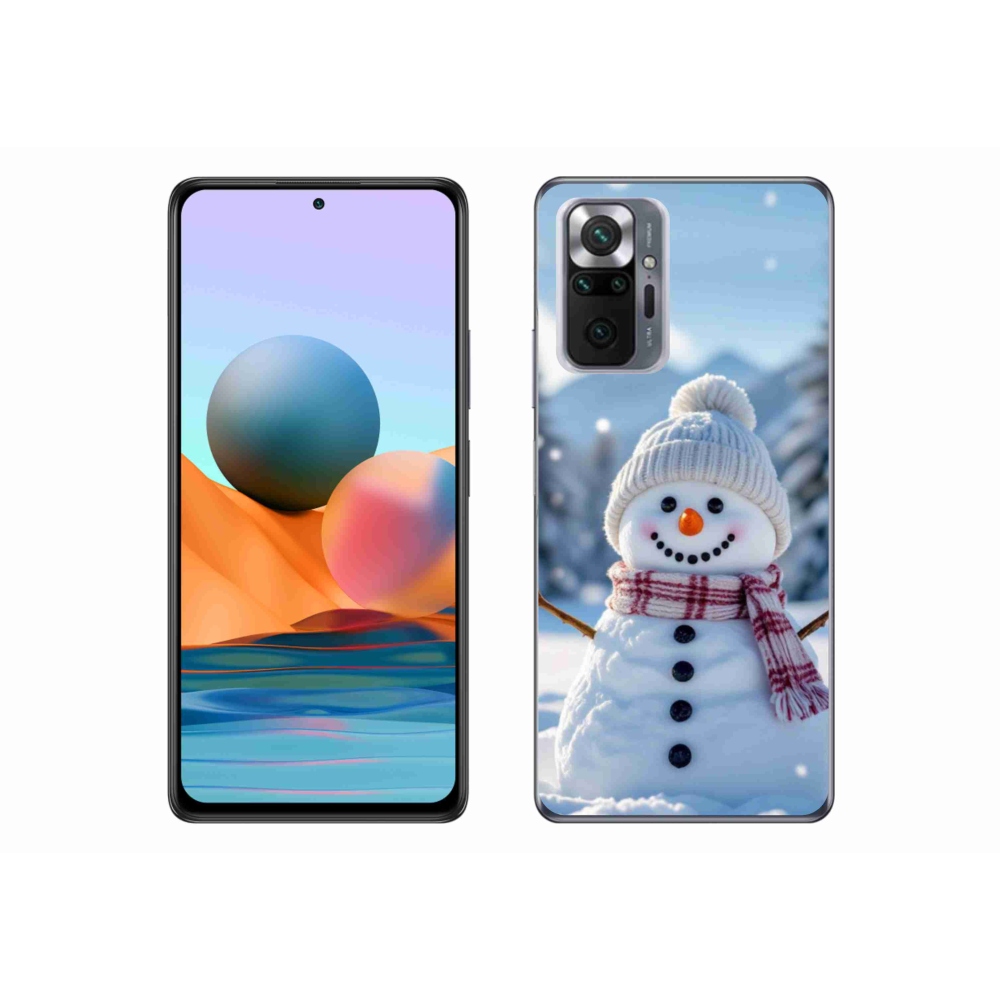Gelový kryt mmCase na Xiaomi Redmi Note 10 Pro - sněhulák 3