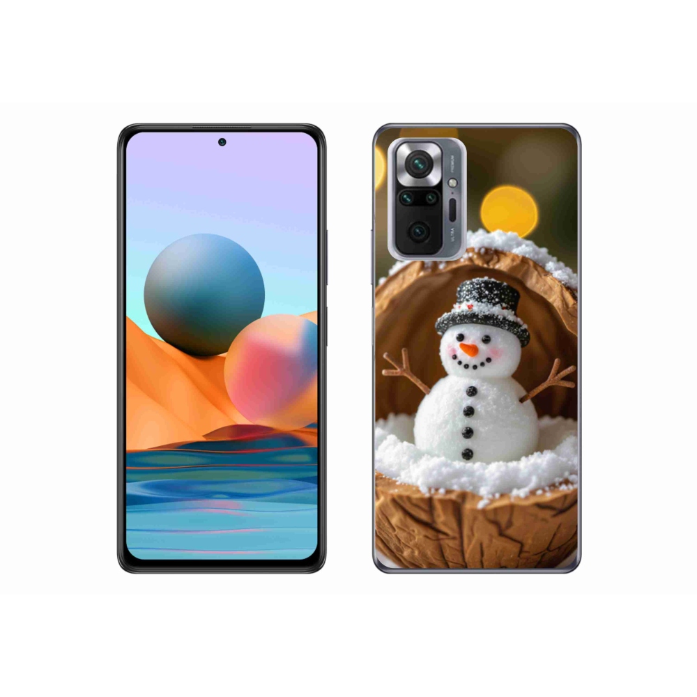 Gelový kryt mmCase na Xiaomi Redmi Note 10 Pro - sněhulák 4