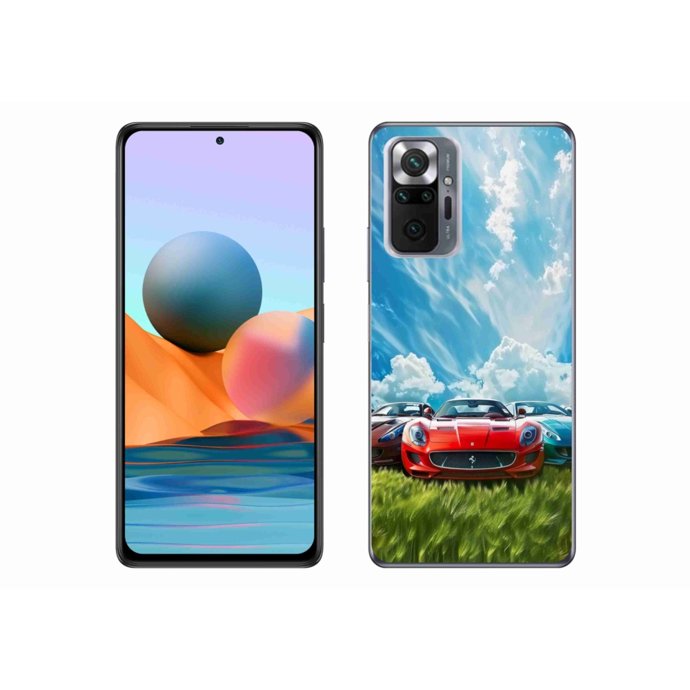 Gelový kryt mmCase na Xiaomi Redmi Note 10 Pro - sportovní vozy