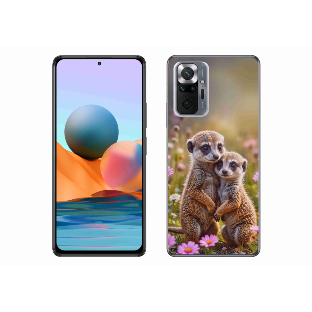 Gelový kryt mmCase na Xiaomi Redmi Note 10 Pro - surikatí duo