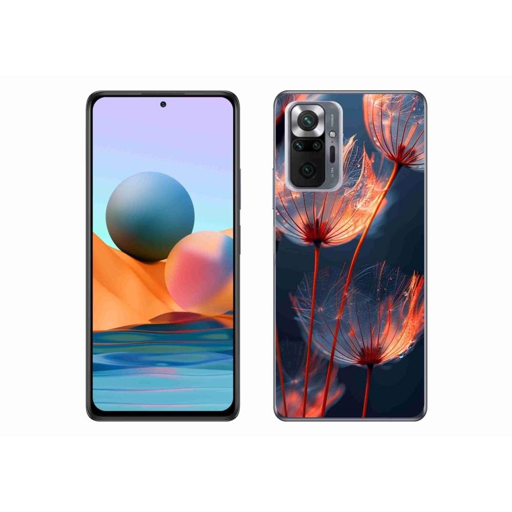 Gelový kryt mmCase na Xiaomi Redmi Note 10 Pro - světélkující chmýří