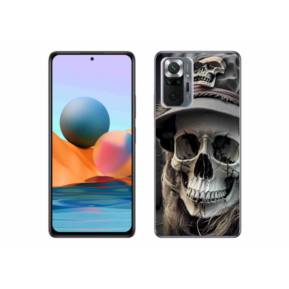 Gelový kryt mmCase na Xiaomi Redmi Note 10 Pro - temná lebka