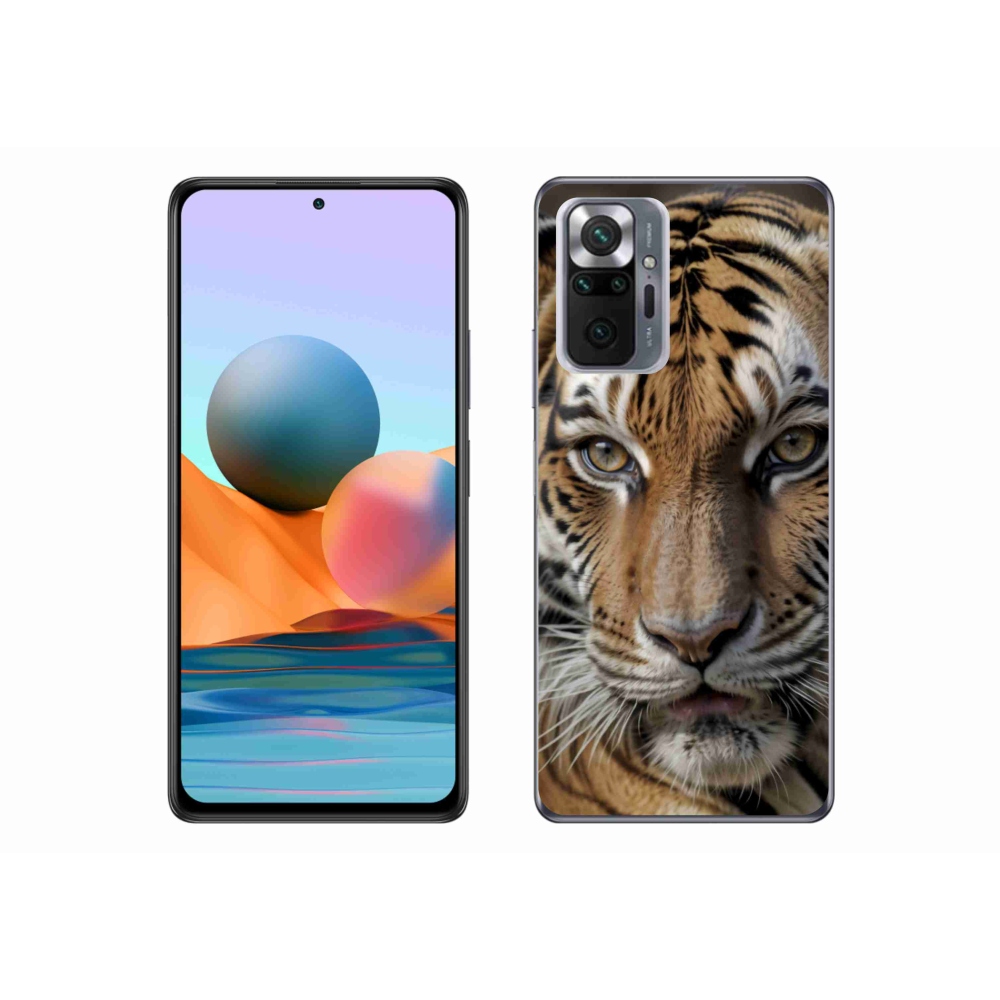 Gelový kryt mmCase na Xiaomi Redmi Note 10 Pro - tygří pohled