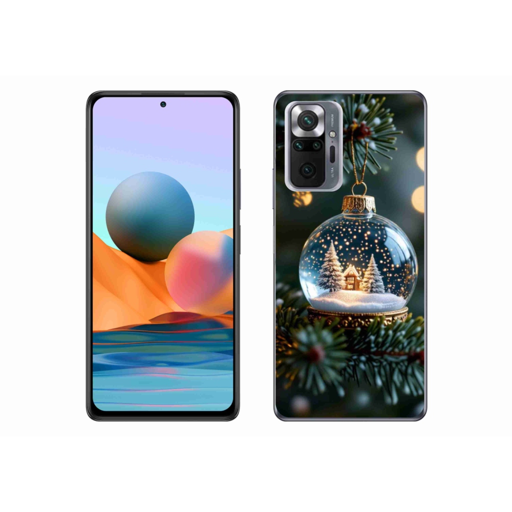 Gelový kryt mmCase na Xiaomi Redmi Note 10 Pro - vánoční koule 2