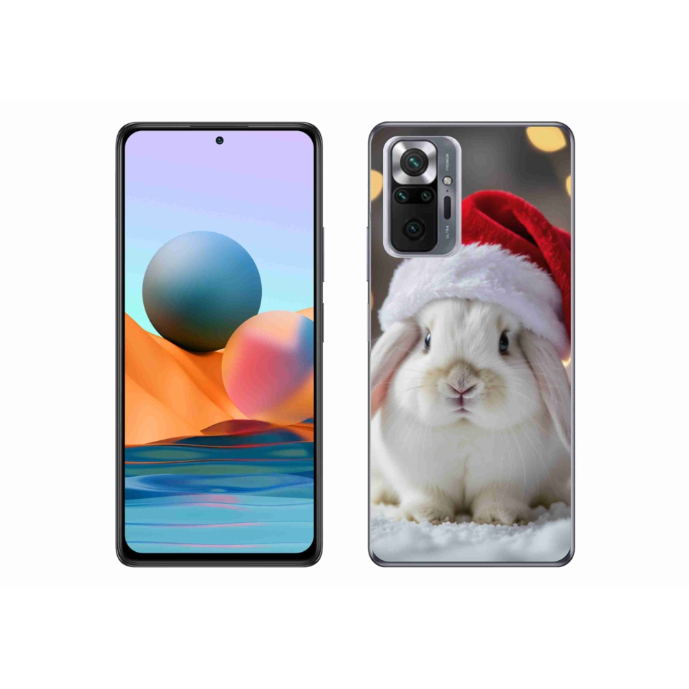 Gelový kryt mmCase na Xiaomi Redmi Note 10 Pro - vánoční králík