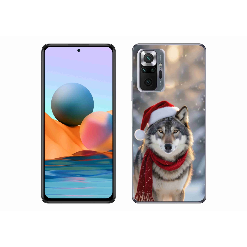 Gelový kryt mmCase na Xiaomi Redmi Note 10 Pro - vánoční vlk