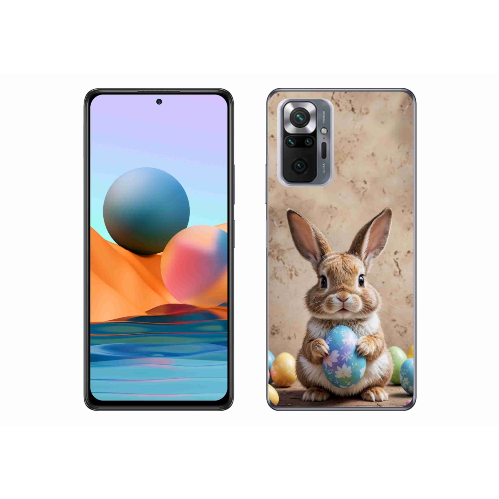 Gelový kryt mmCase na Xiaomi Redmi Note 10 Pro - velikonoční králíček