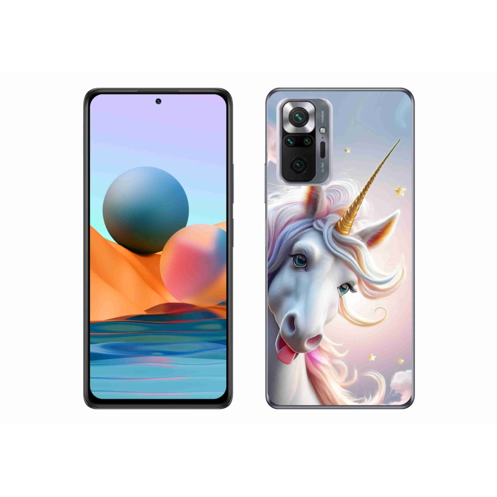 Gelový kryt mmCase na Xiaomi Redmi Note 10 Pro - veselý jednorožec