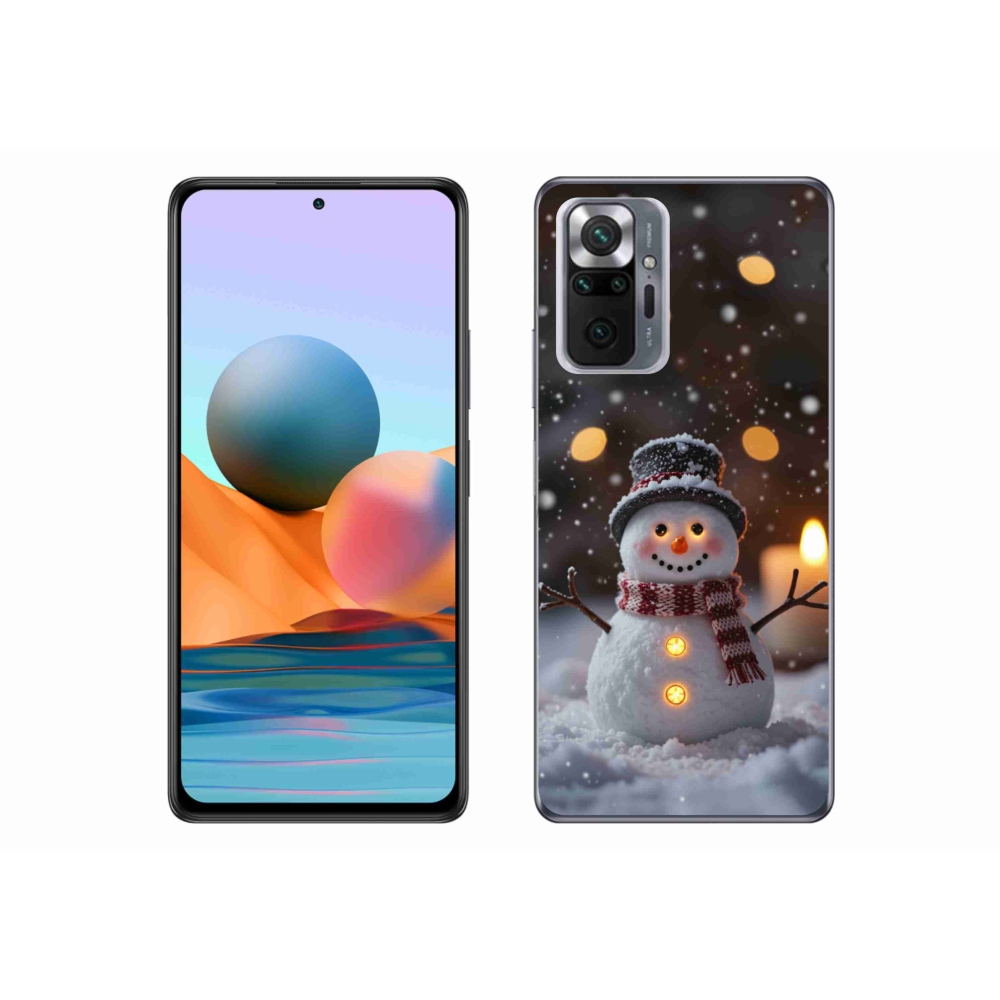 Gelový kryt mmCase na Xiaomi Redmi Note 10 Pro - veselý sněhulák