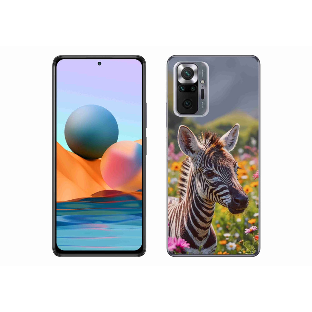 Gelový kryt mmCase na Xiaomi Redmi Note 10 Pro - zebra na louce
