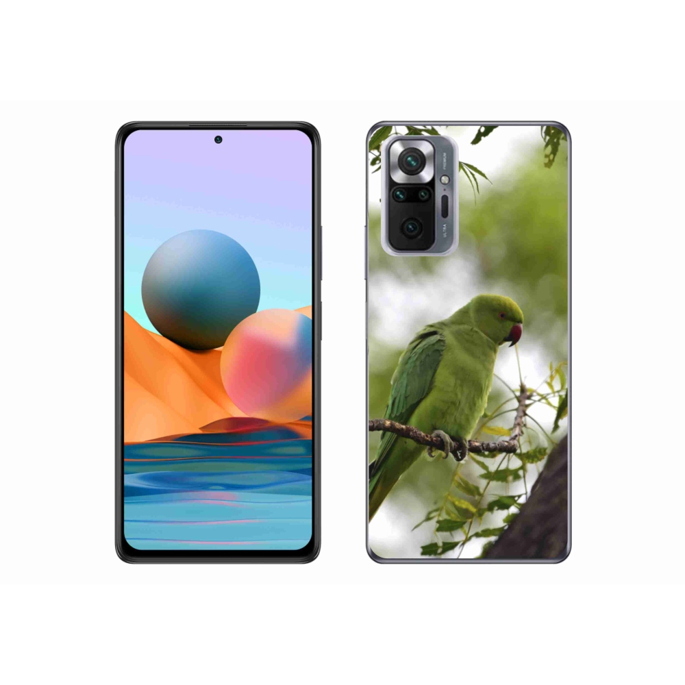 Gelový kryt mmCase na Xiaomi Redmi Note 10 Pro - zelený papoušek