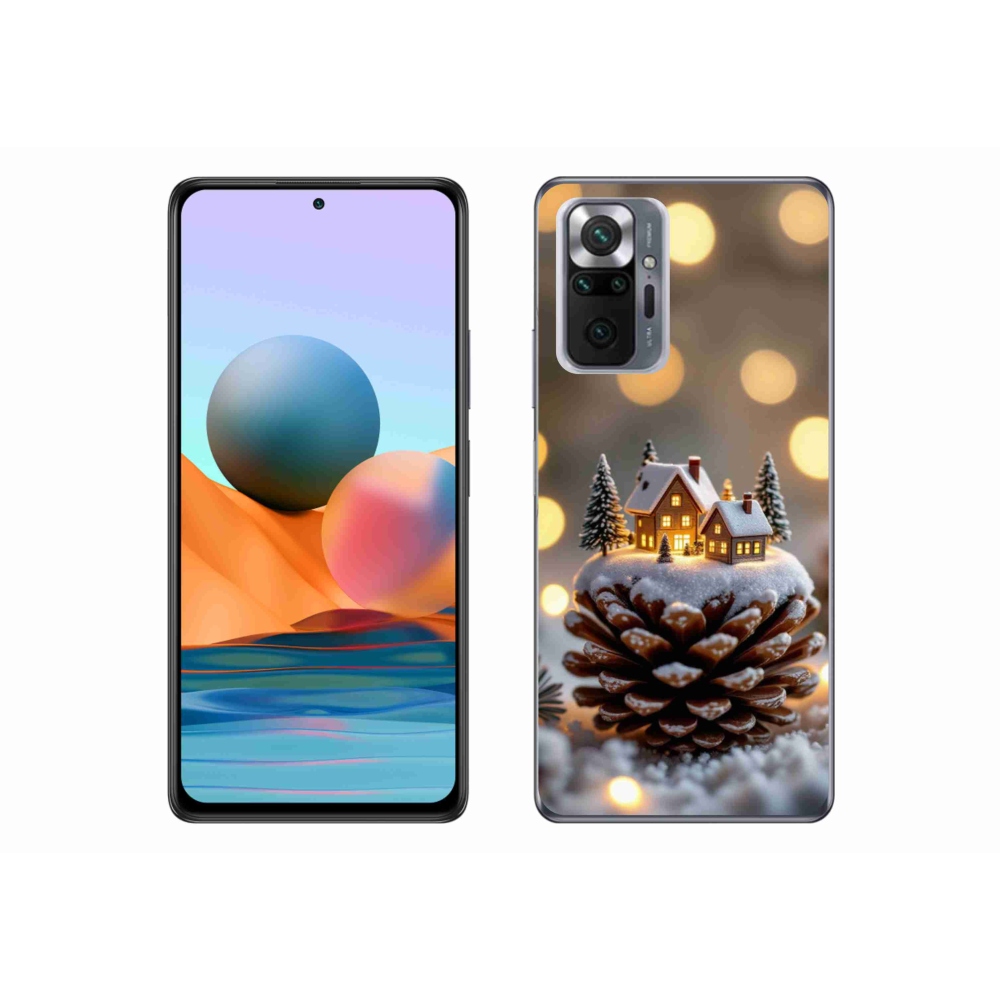Gelový kryt mmCase na Xiaomi Redmi Note 10 Pro - zimní vesnička