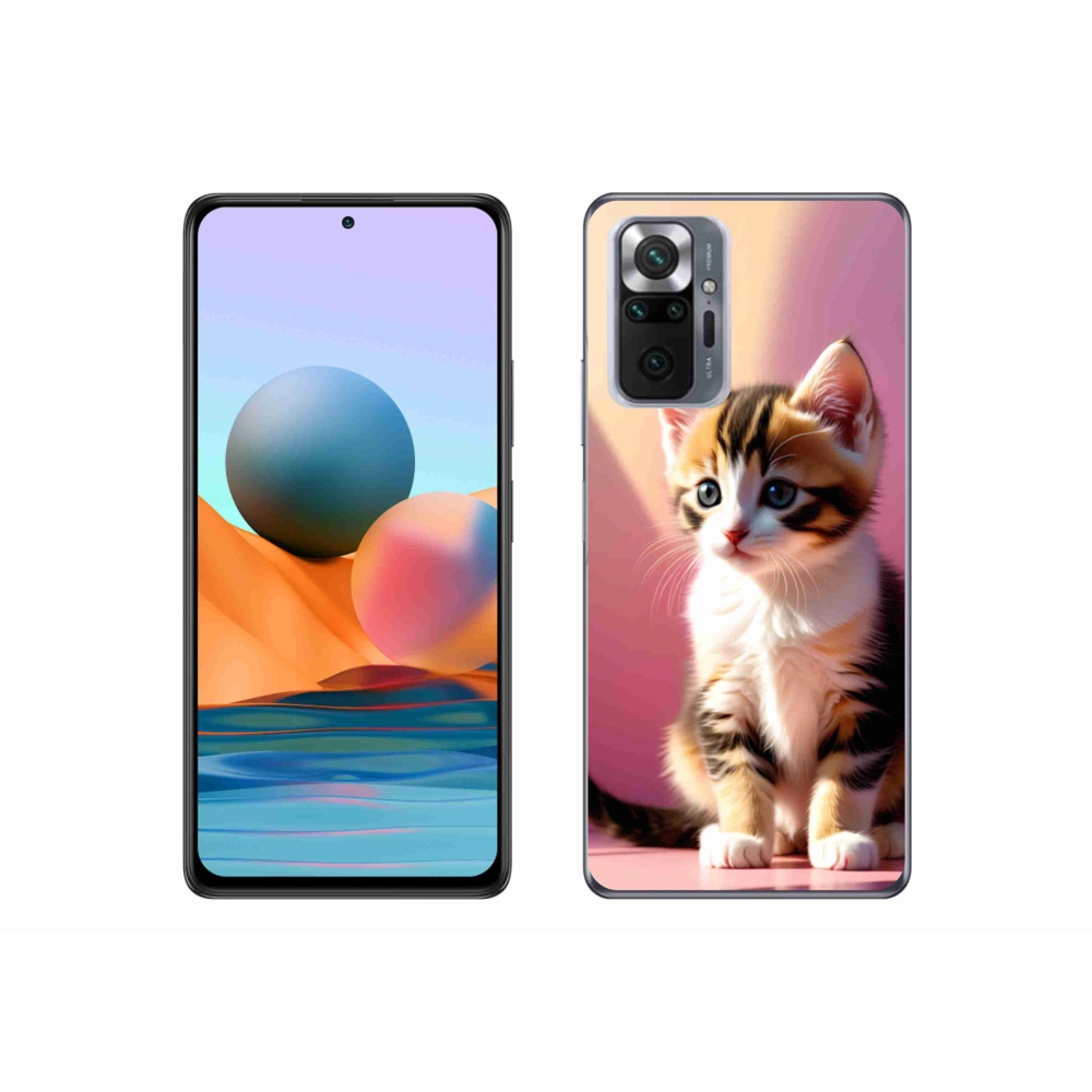 Gelový kryt mmCase na Xiaomi Redmi Note 10 Pro - zvědavé kotě 2