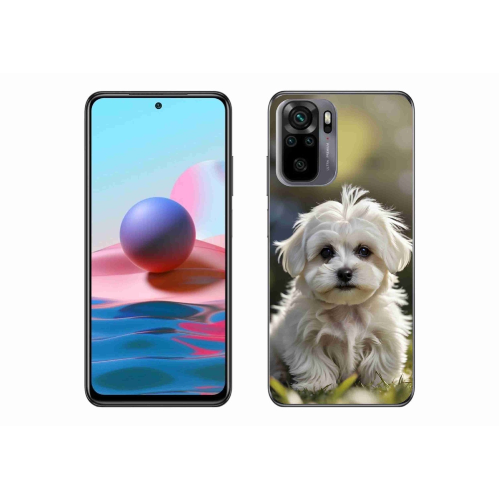 Gelový kryt mmCase na Xiaomi Redmi Note 10 - roztomilý maltézský psík
