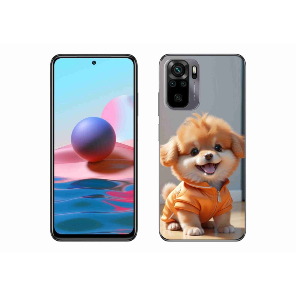 Gelový kryt mmCase na Xiaomi Redmi Note 10 - roztomilý pomeranian v mikině