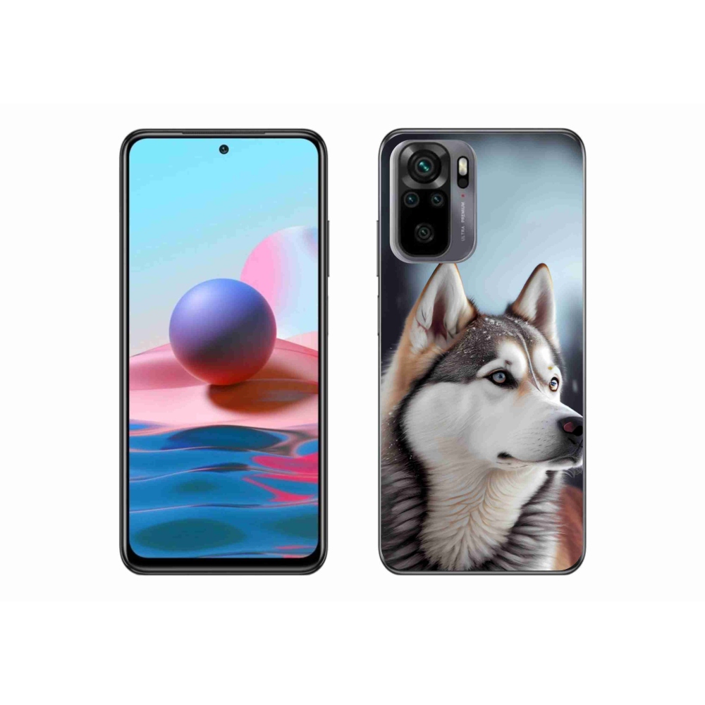 Gelový kryt mmCase na Xiaomi Redmi Note 10 - sibiřský husky
