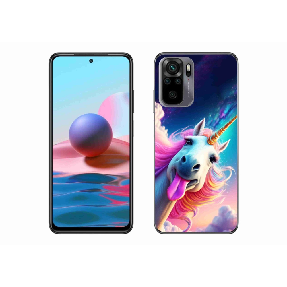 Gelový kryt mmCase na Xiaomi Redmi Note 10 - šílený jednorožec