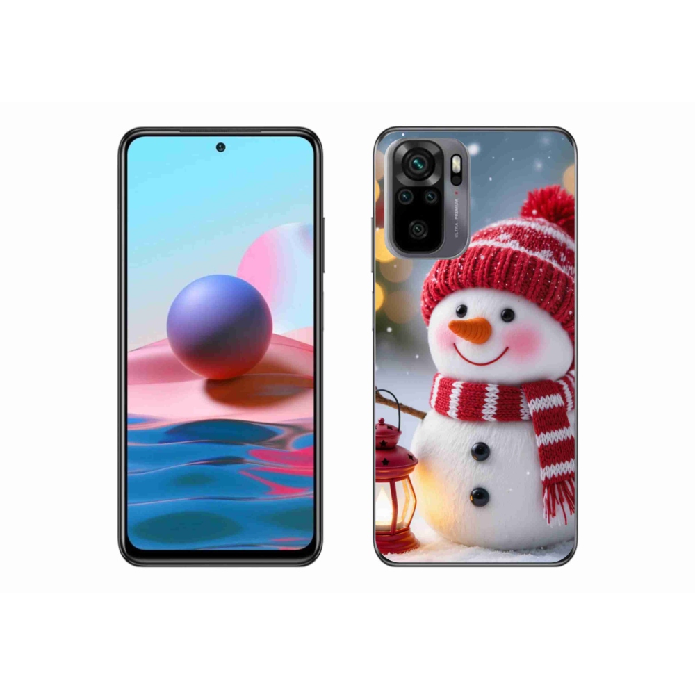 Gelový kryt mmCase na Xiaomi Redmi Note 10 - sněhulák 2