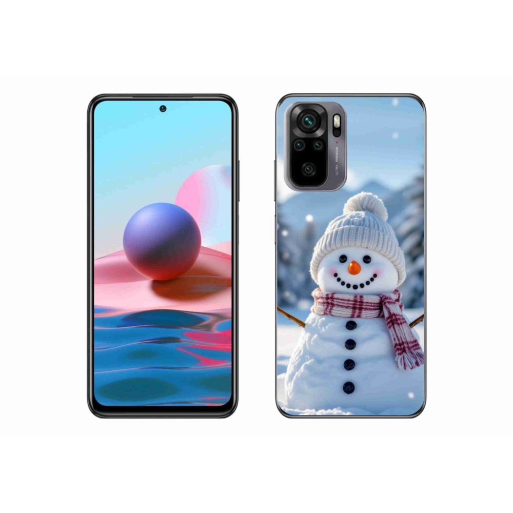 Gelový kryt mmCase na Xiaomi Redmi Note 10 - sněhulák 3