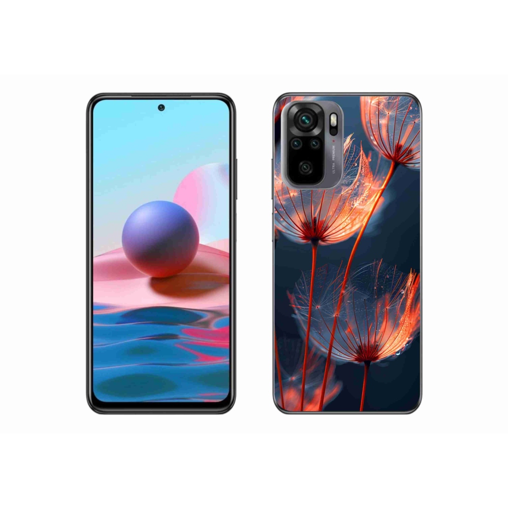 Gelový kryt mmCase na Xiaomi Redmi Note 10 - světélkující chmýří