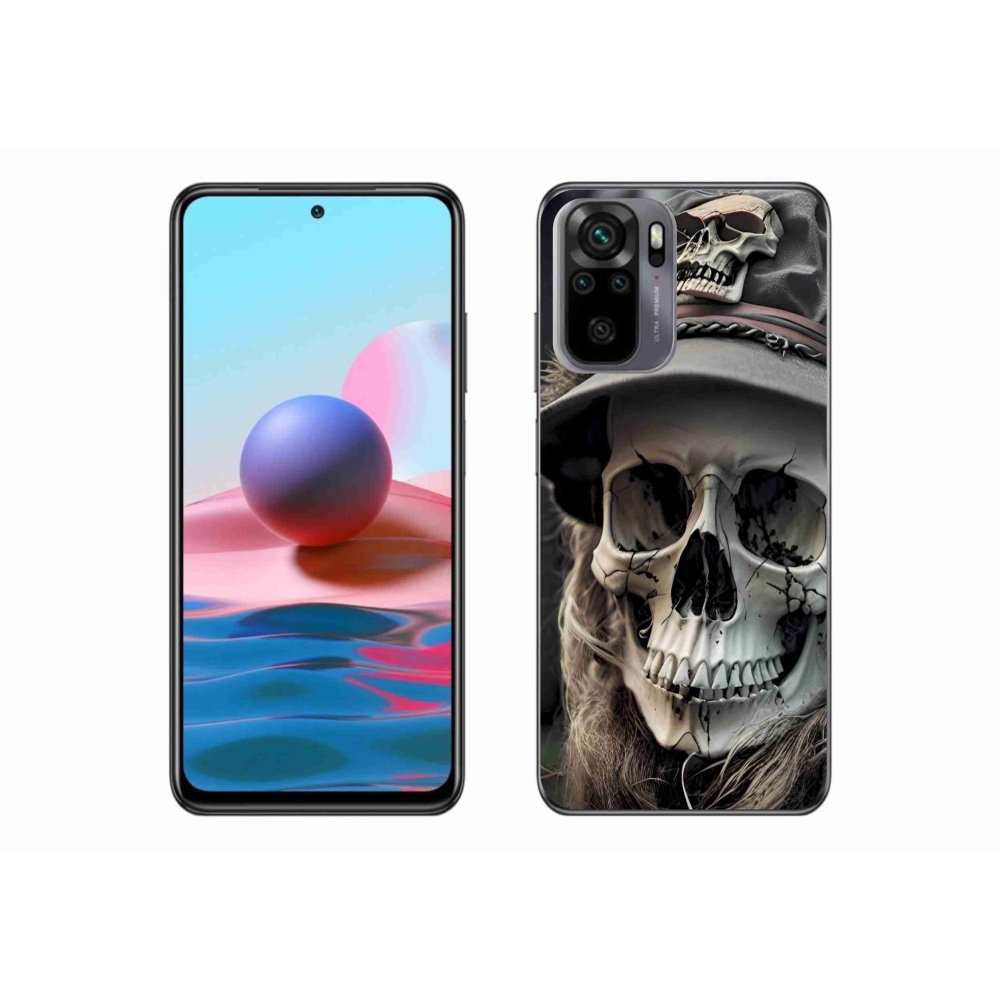 Gelový kryt mmCase na Xiaomi Redmi Note 10 - temná lebka