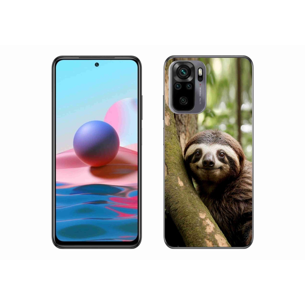 Gelový kryt mmCase na Xiaomi Redmi Note 10 - usměvavý lenochod