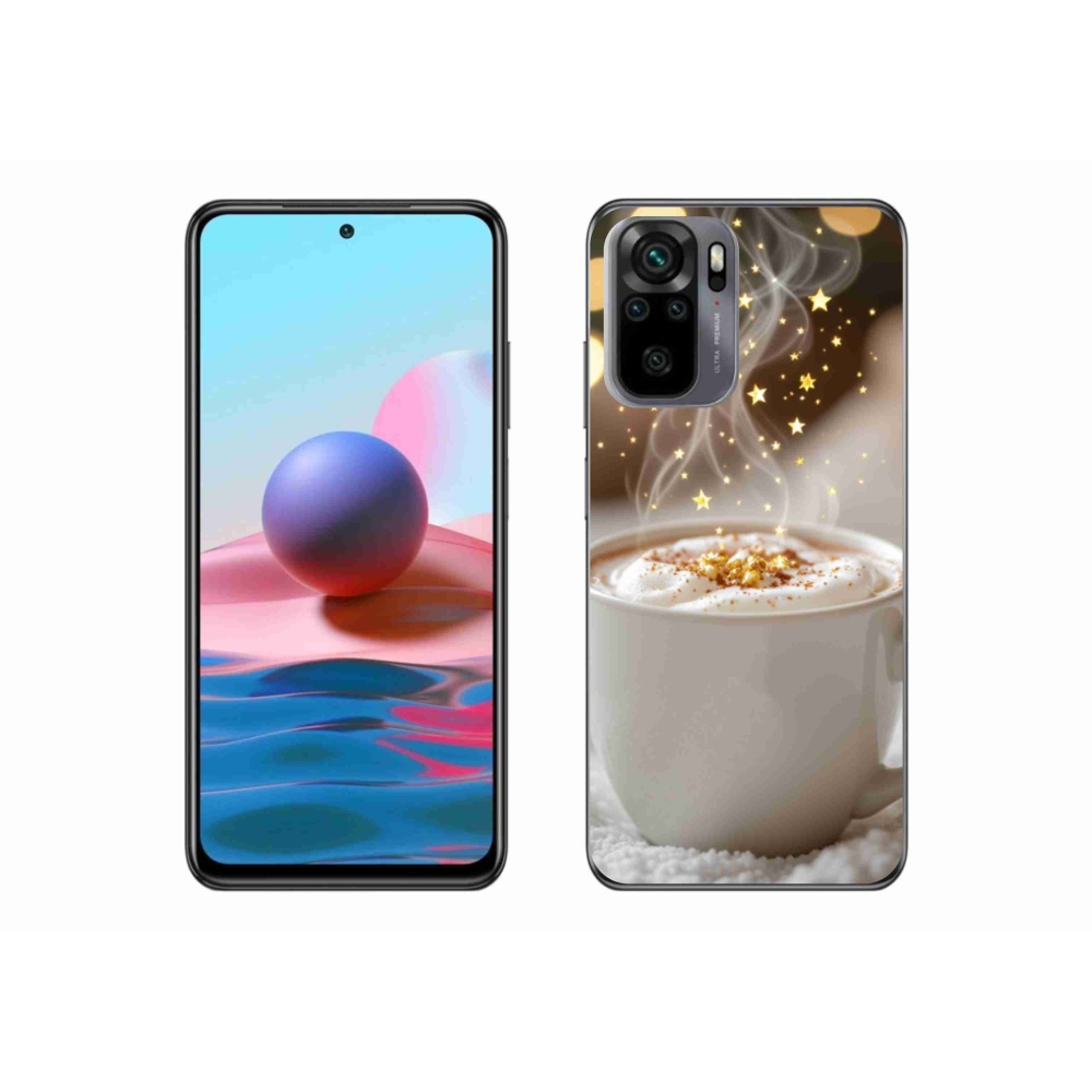 Gelový kryt mmCase na Xiaomi Redmi Note 10 - vánoční horký nápoj