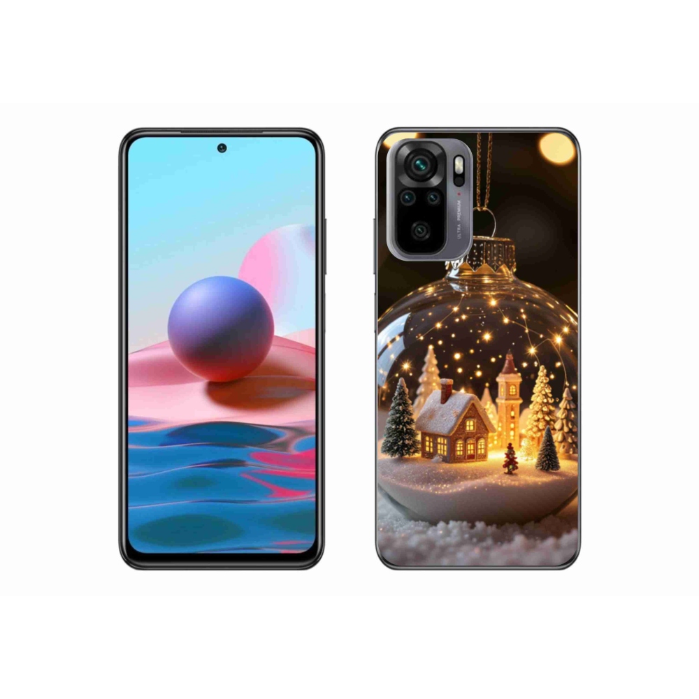 Gelový kryt mmCase na Xiaomi Redmi Note 10 - vánoční koule 3