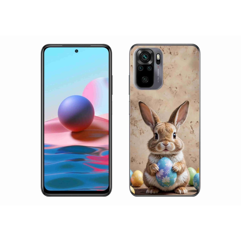 Gelový kryt mmCase na Xiaomi Redmi Note 10 - velikonoční králíček