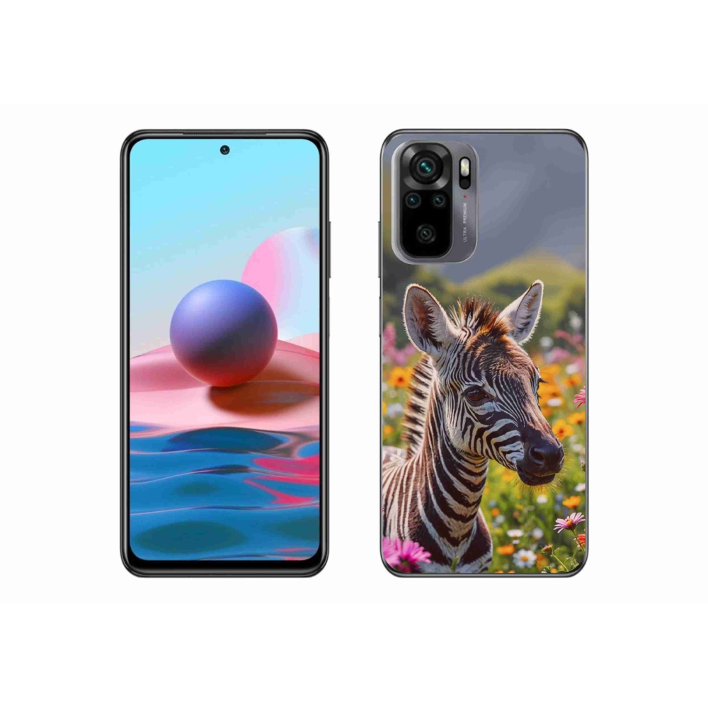 Gelový kryt mmCase na Xiaomi Redmi Note 10 - zebra na louce