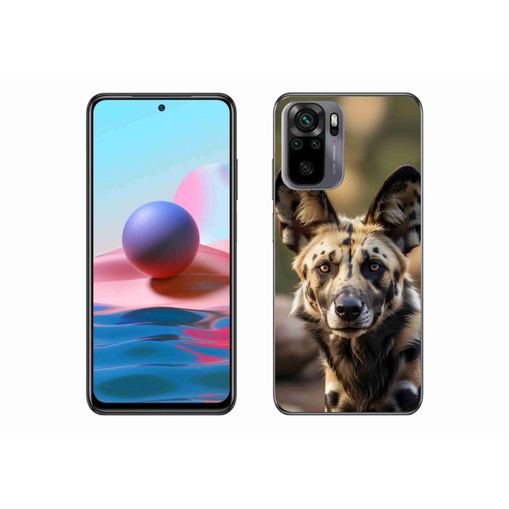 Gelový kryt mmCase na Xiaomi Redmi Note 10S - africký divoký pes
