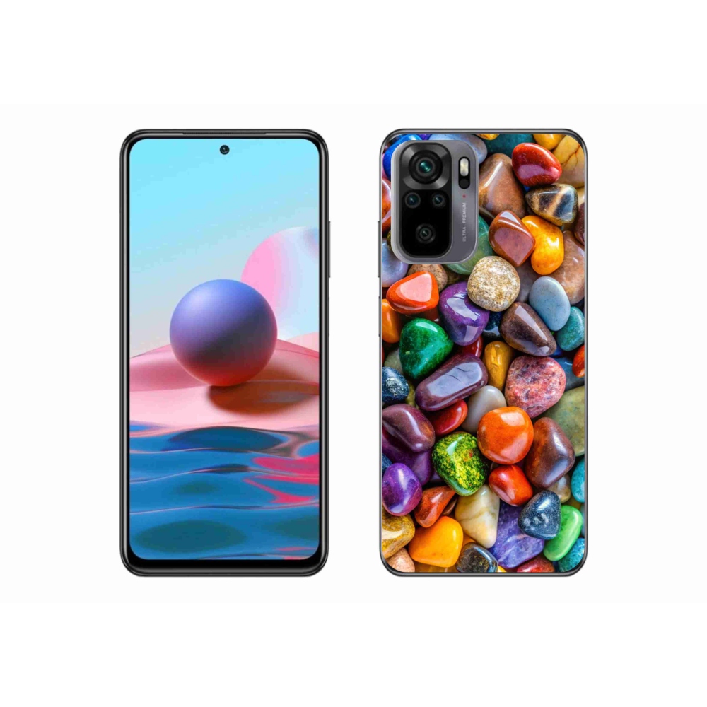 Gelový kryt mmCase na Xiaomi Redmi Note 10S - barevné kamínky