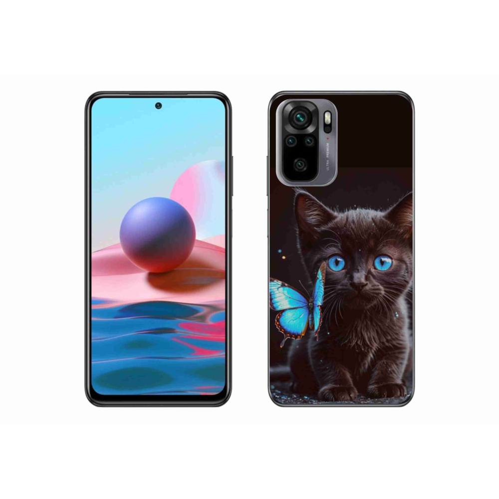 Gelový kryt mmCase na Xiaomi Redmi Note 10S - černé kotě 3