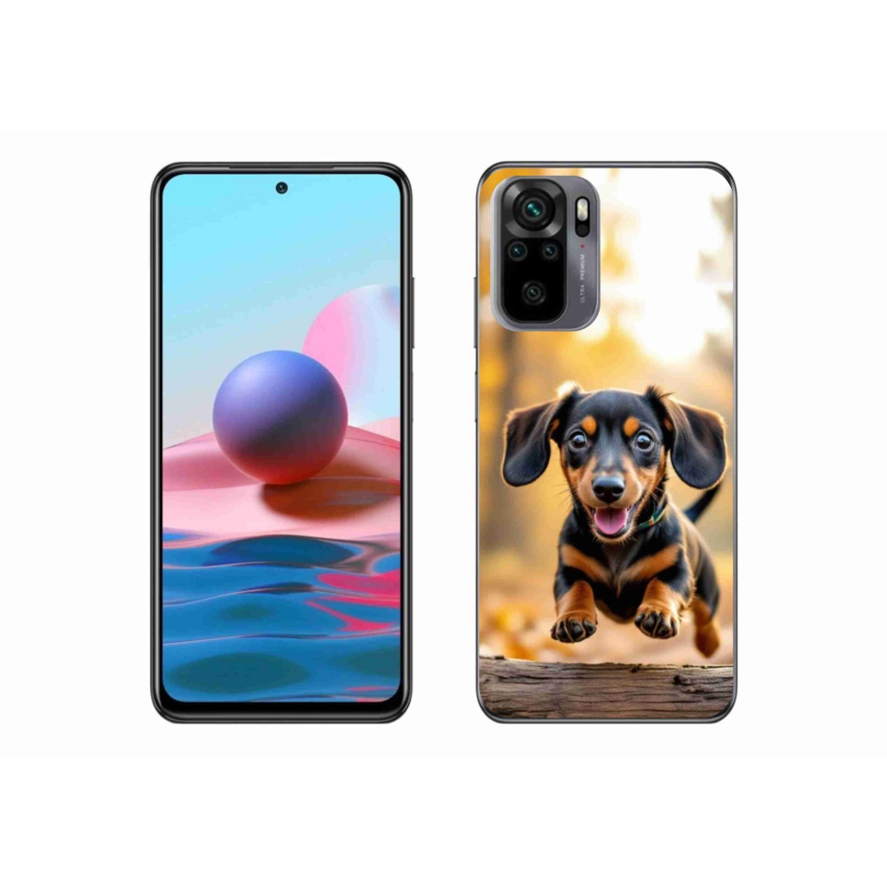 Gelový kryt mmCase na Xiaomi Redmi Note 10S - jezevčík 2