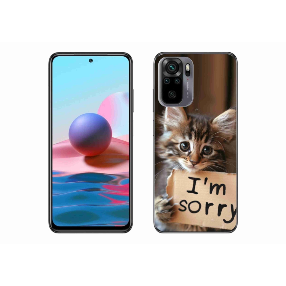 Gelový kryt mmCase na Xiaomi Redmi Note 10S - kočíčí omluva