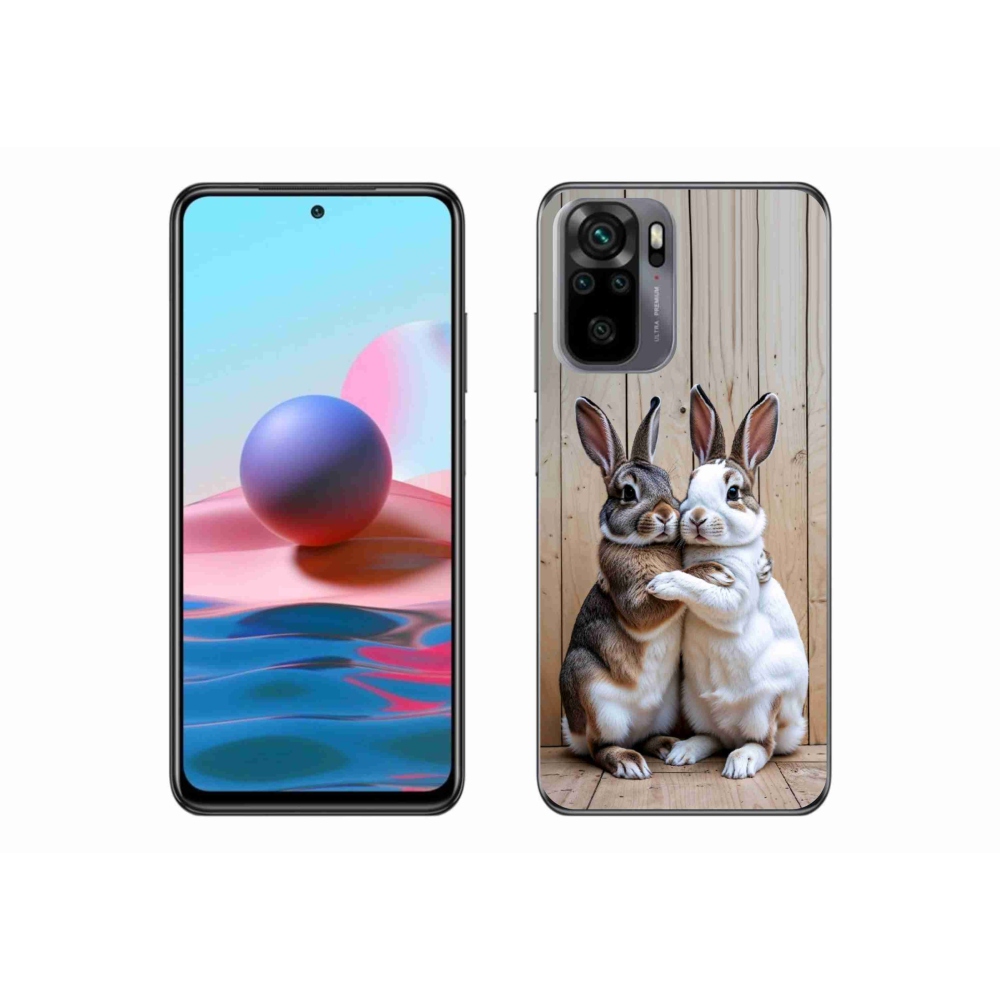 Gelový kryt mmCase na Xiaomi Redmi Note 10S - králičí pár